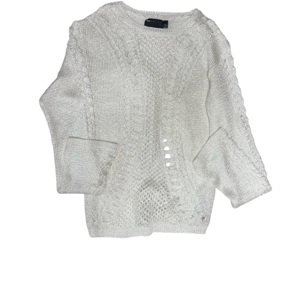 ASOS Women's White Crochet Boho Beach Sweater